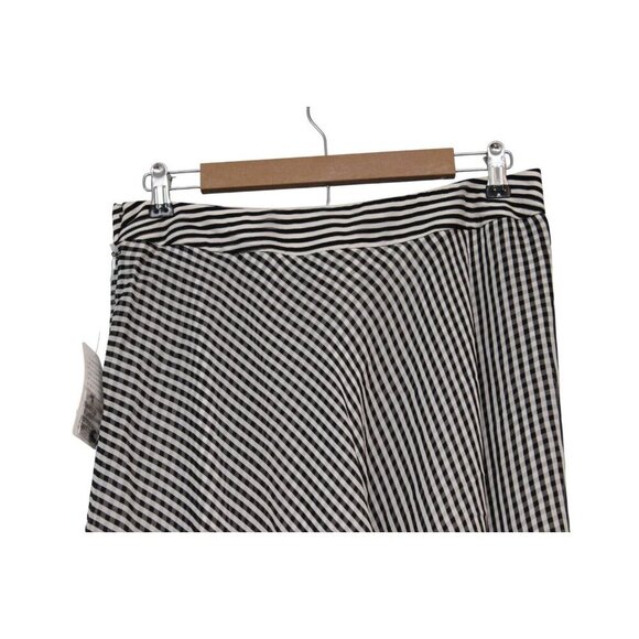 NWT Jones New York Midi Skirt Size 10 Gingham Plaid 100% Silk Flowy A-Line Chic - Picture 10 of 13